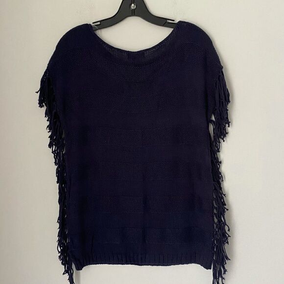 American Living Women’s Knit Round Neck Fringe Cap Sleeve Sweater size S - Picture 3 of 3